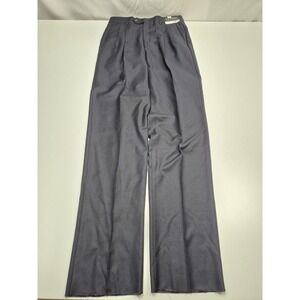 S. Cohen Dress Pants Mens 32x36 Blue Pleated Straight Unhemmed Canada NWT